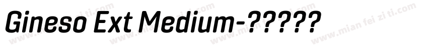 Gineso Ext Medium字体转换